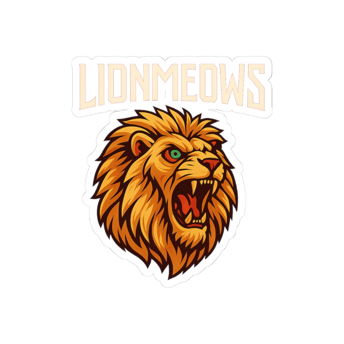Lionmeows Abstract Sticker
