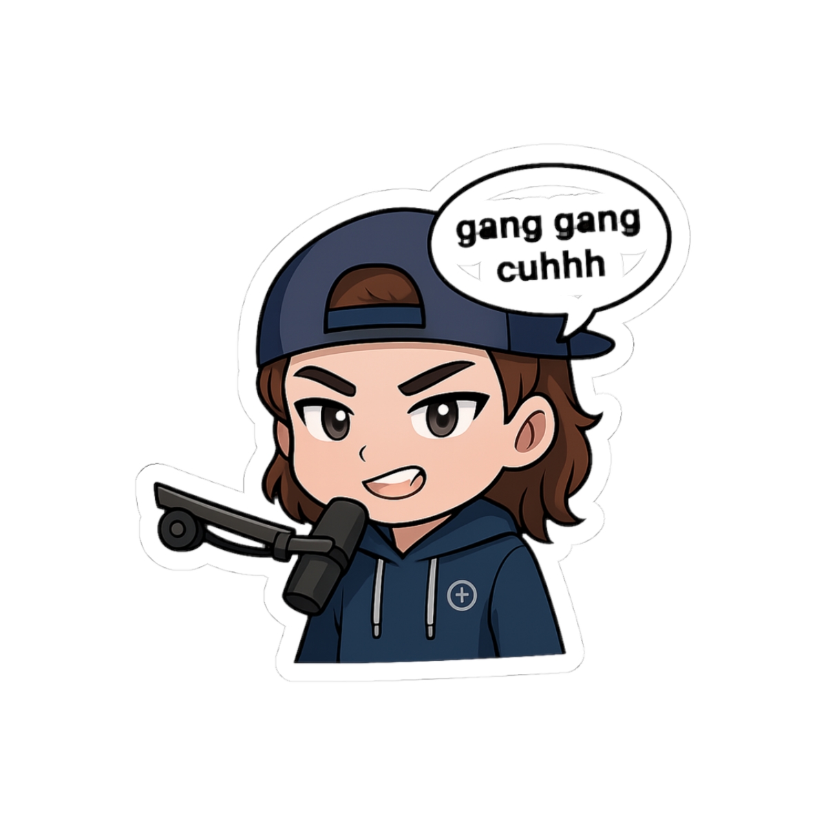Theo Von Comedy Grin Phone Podcast Sticker