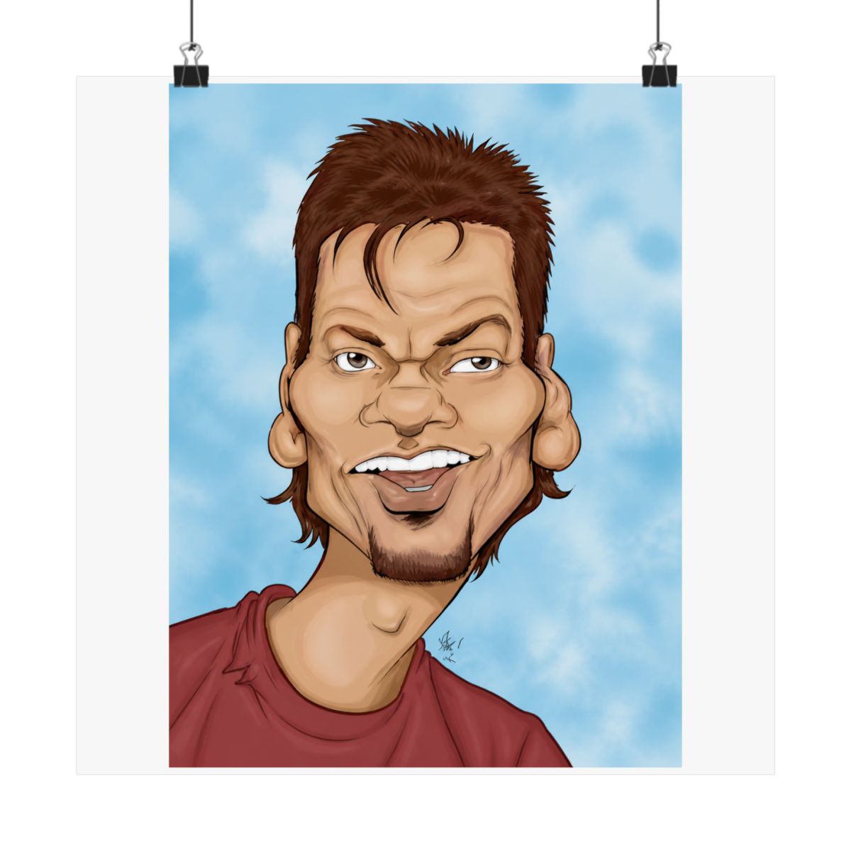 Theo Von Caricature, 8x10 Digital Print, This Past Weekend Podcast, Fan Art Drawing, Exaggerated Comedian, Funny Wall Decor